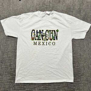 men’s cancun mexico spellout graphic shirt‎